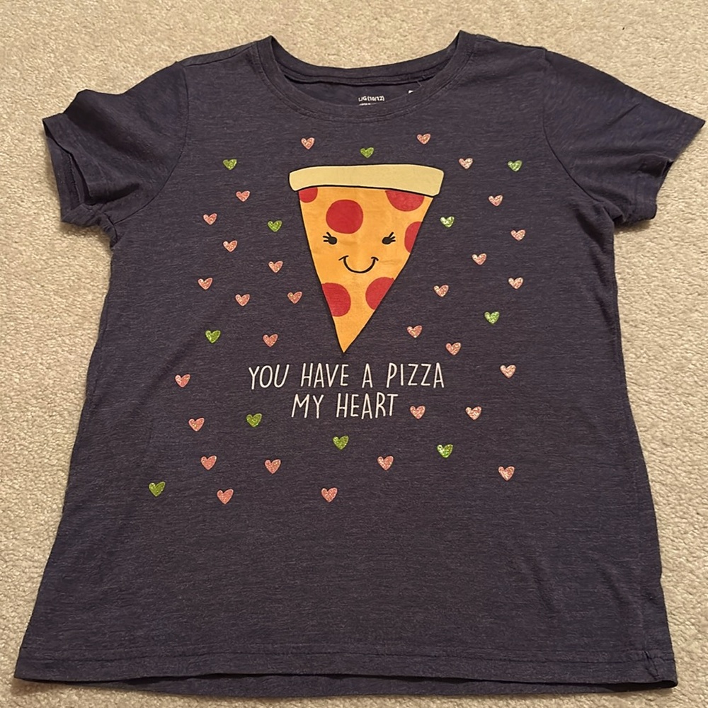 Large pizza my heart shirt